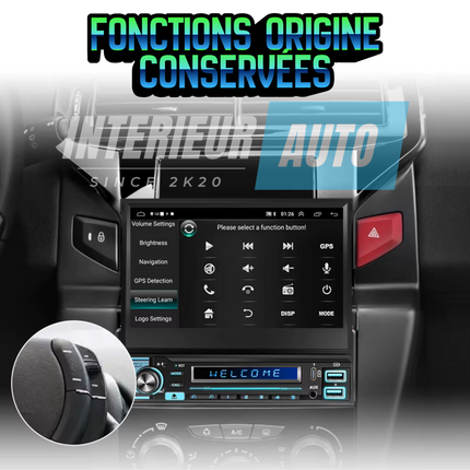 Autoradio Universel 1 Din Sans Fil Ecran Tactile Motorisé 7"