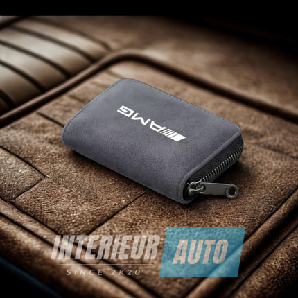 Porte-Cartes Style Mercedes-Benz AMG Accessoire Daim Synthétique