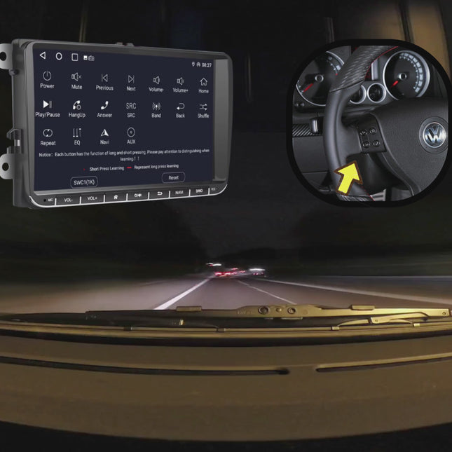 Autoradio sans fil VW Golf 5/6 Passat B6/7 Touran Tiguan Caddy EOS Jetta T5 Seat Skoda